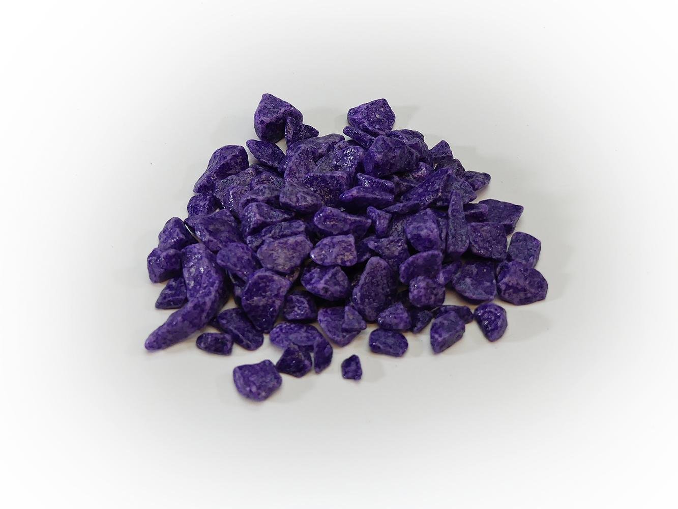 Violette Granulat-Steinchen 9-13 mm als Bodenbedeckung für Blumentöpfe und Gartendekoration