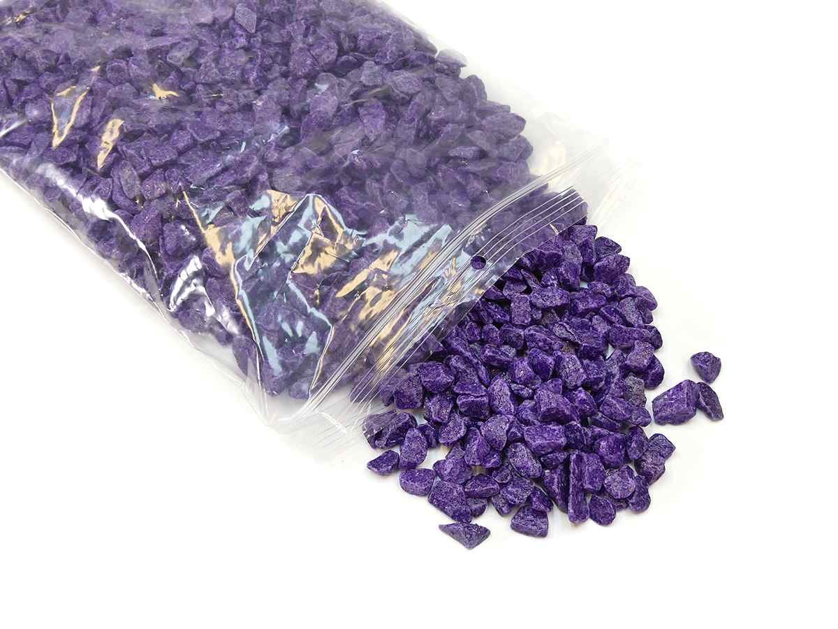 Violette Granulat-Steinchen 9-13 mm als Bodenbedeckung für Blumentöpfe und Gartendekoration – Bild 2