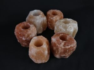 6x Stövchen / Teelichthalter Salzstein Himalaya - Groß 1-1,5kg 10x8cm