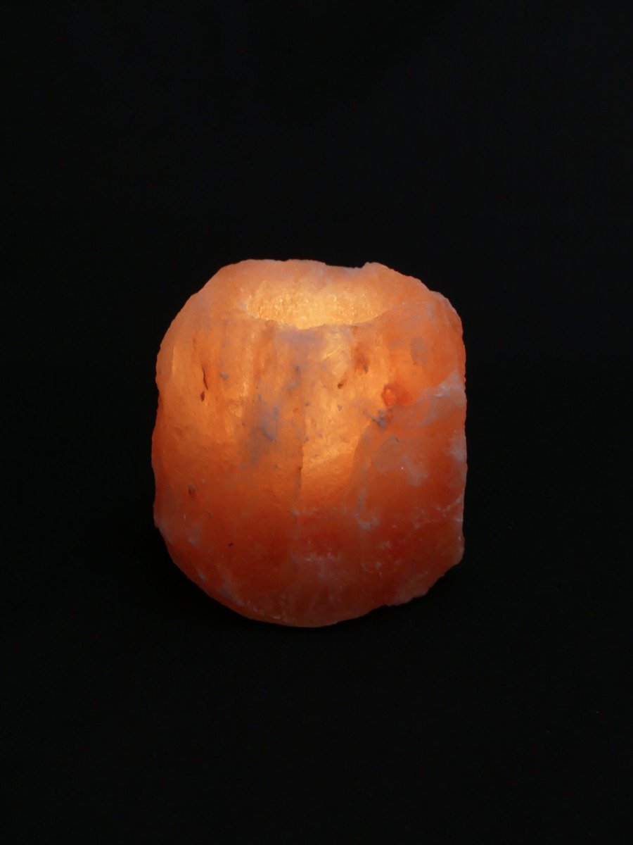 3x Stövchen / Teelichthalter Salzstein Himalaya - EXTRA GROSS 1-1,5kg 10x8cm – Bild 3