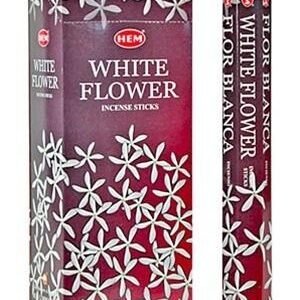 HEM Räucherstäbchen - White Flower - Vorteilspackung / Sparbox (6 Packungen / 120 Stäbchen)