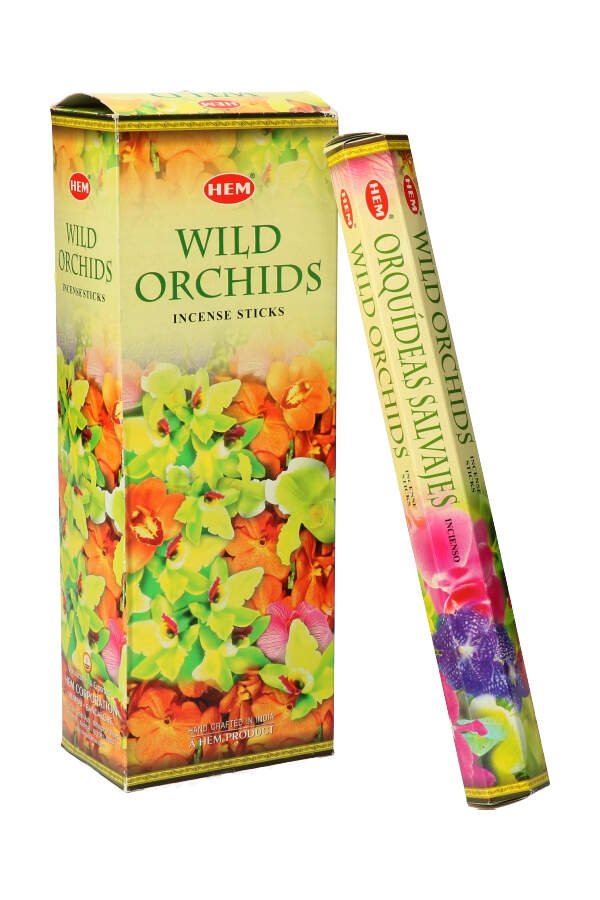 HEM Räucherstäbchen - Wild Orchids - Vorteilspackung / Sparbox (6 Packungen / 120 Stäbchen)