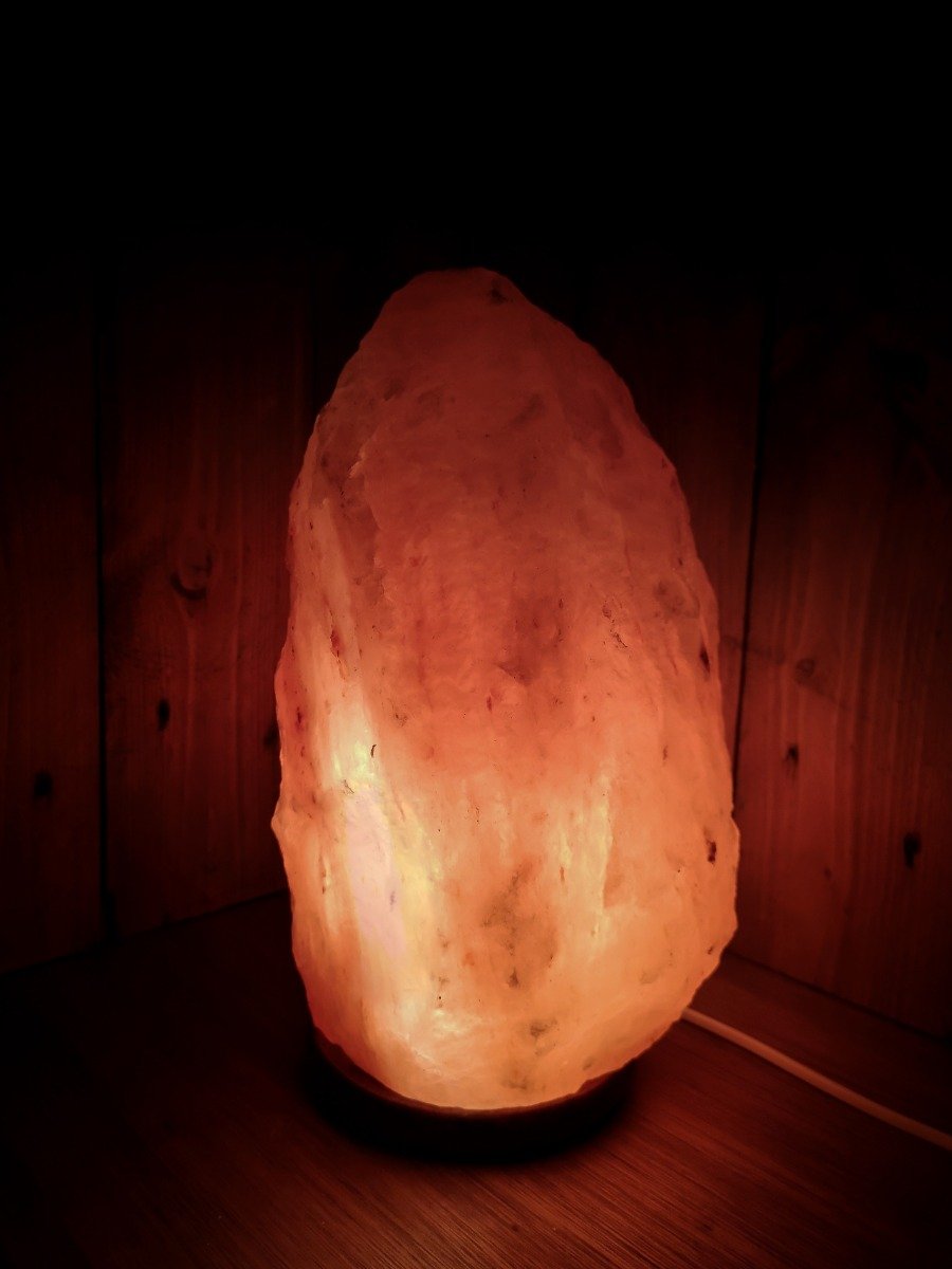 Salzlampe Groß 12 bis 15kg - Himalayasalz / Salzstein (Halit) - ca. 34x21cm – Bild 3