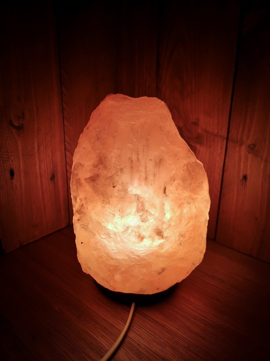 Salzlampe 8 bis 10kg - Himalayasalz / Salzstein (Halit) - ca. 32x17cm – Bild 3