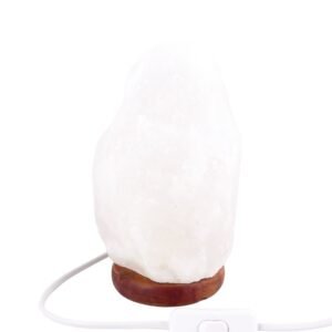 Salzlampe Weiß 4 bis 6kg - Weiße Salzsteinlampe aus Salz des Toten Meeres - ca. 22x15cm