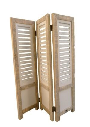 Deko-Fensterladen 3-teilig natur 70 cm in Old-Dutch-Optik von Dutch Mood, Rahmen in Altholz-Optik